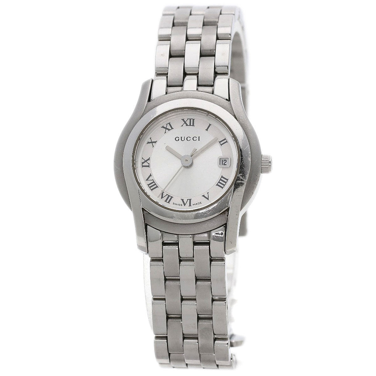 GUCCI Watches Quartz Stainless Steel , Stainless Steel Silver 5500L Silver dial Women  d