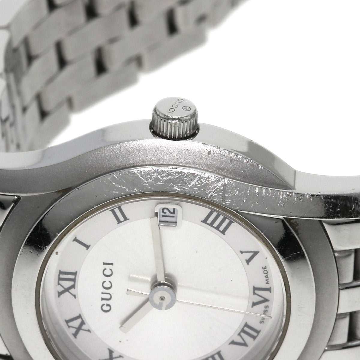 GUCCI Watches Quartz Stainless Steel , Stainless Steel Silver 5500L Silver dial Women  d
