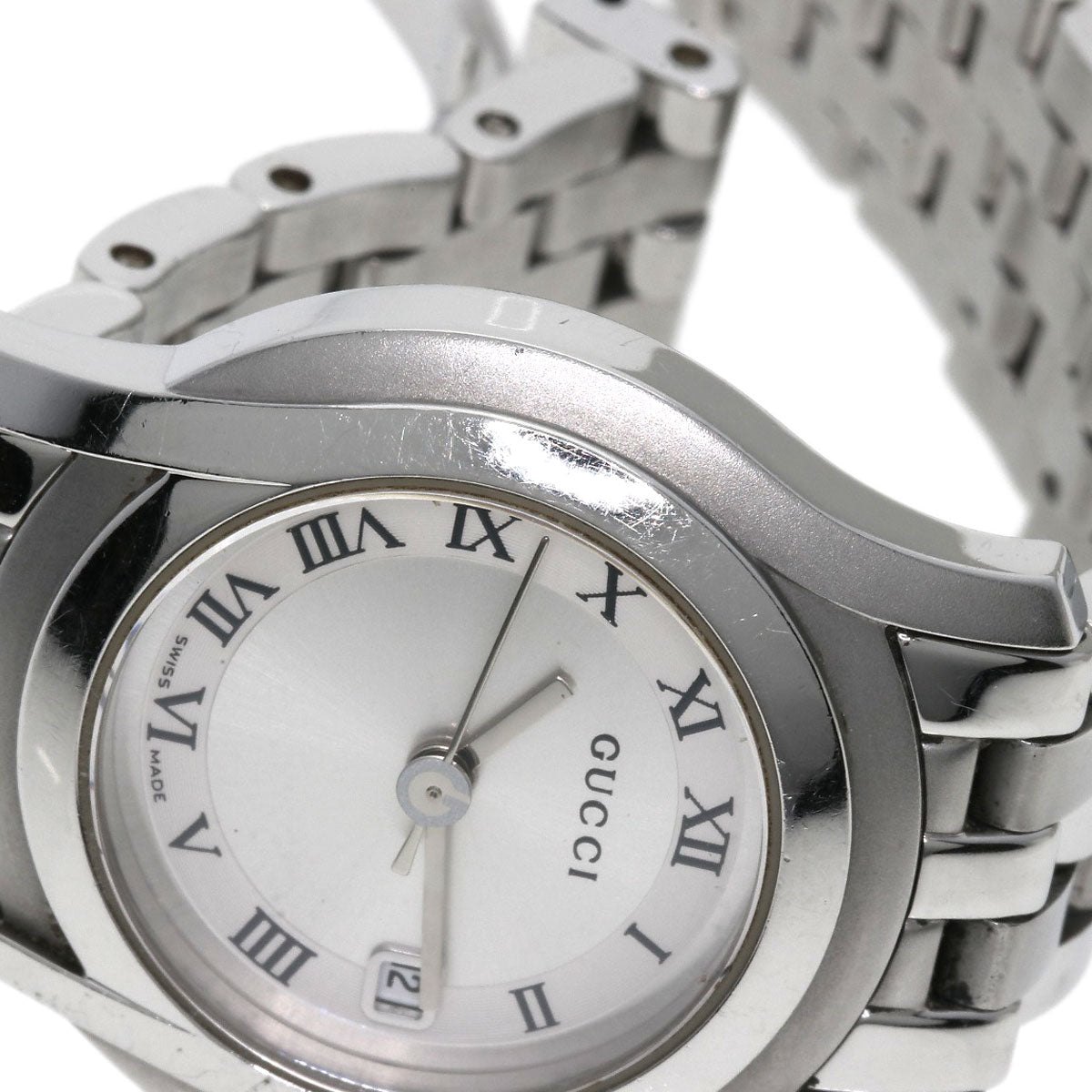 GUCCI Watches Quartz Stainless Steel , Stainless Steel Silver 5500L Silver dial Women  d