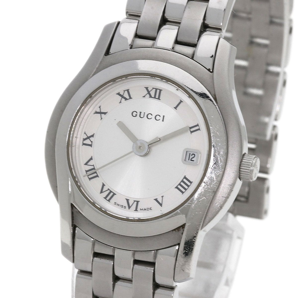 GUCCI Watches Quartz Stainless Steel , Stainless Steel Silver 5500L Silver dial Women  d