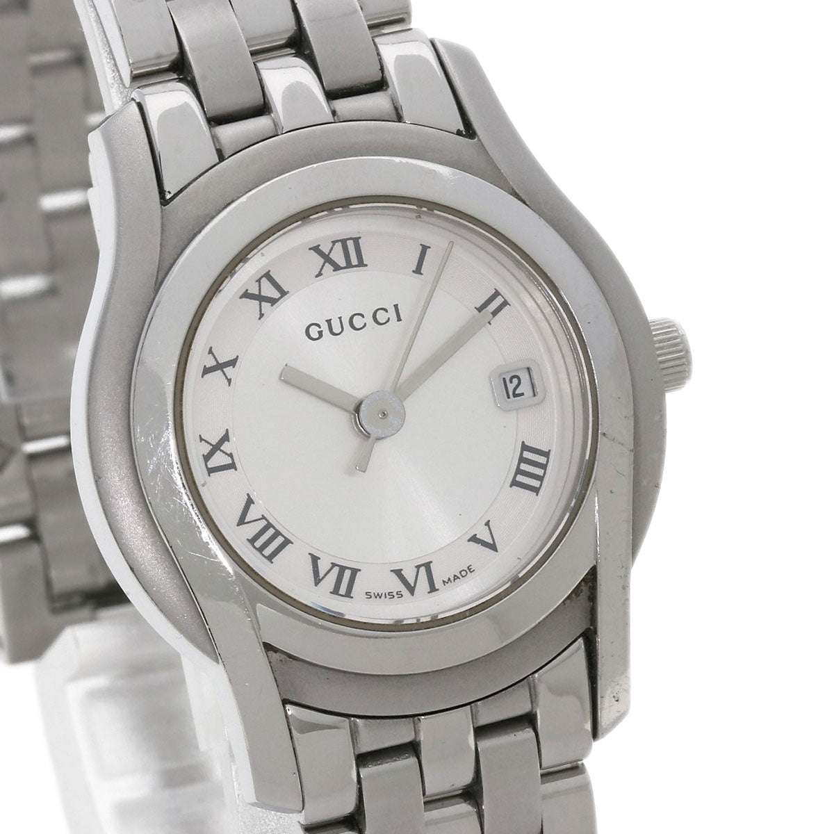GUCCI Watches Quartz Stainless Steel , Stainless Steel Silver 5500L Silver dial Women  d