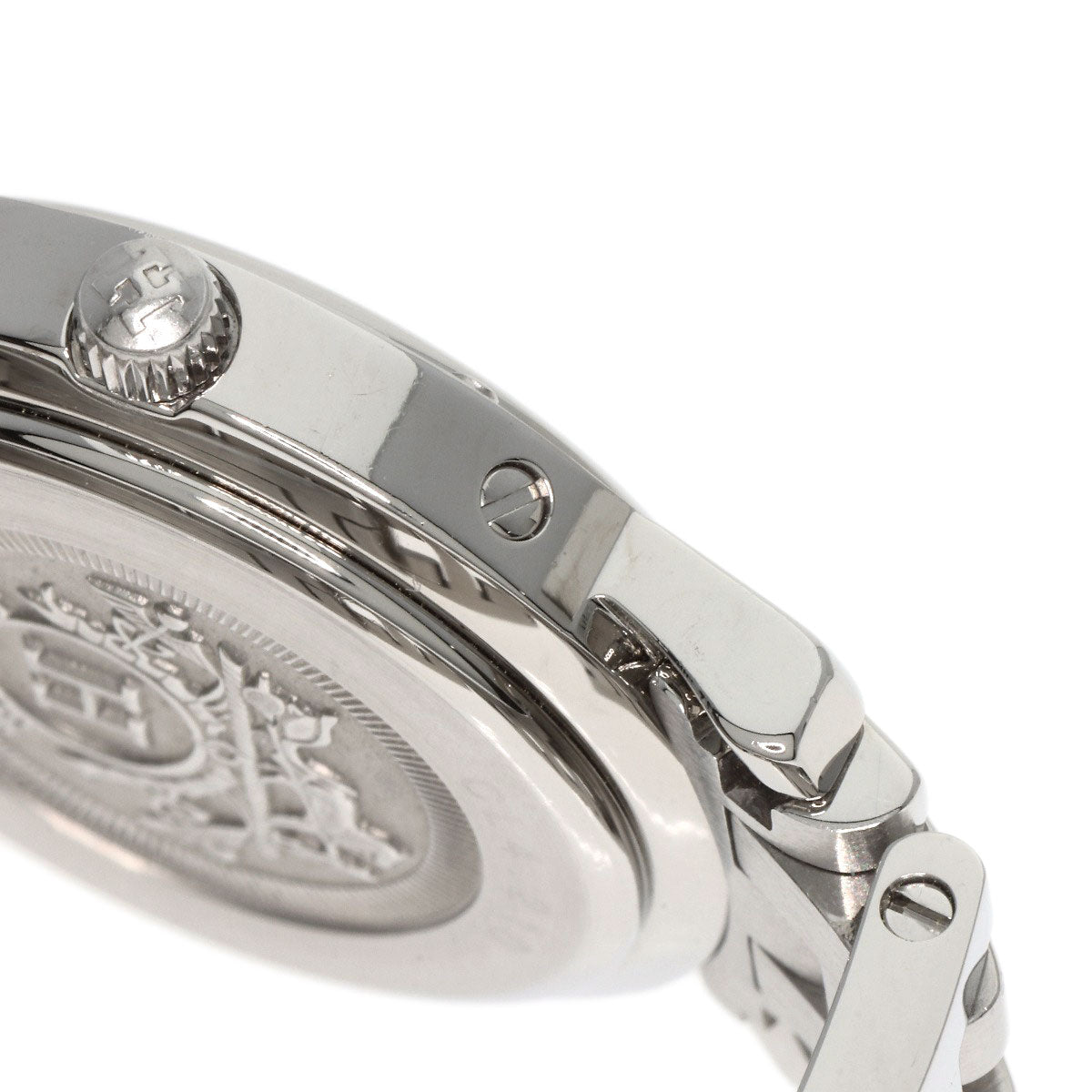 HERMES Watches Quartz CL4.210 Stainless Steel , Stainless Steel Silver Clipper Nacre White shell dial Women  d