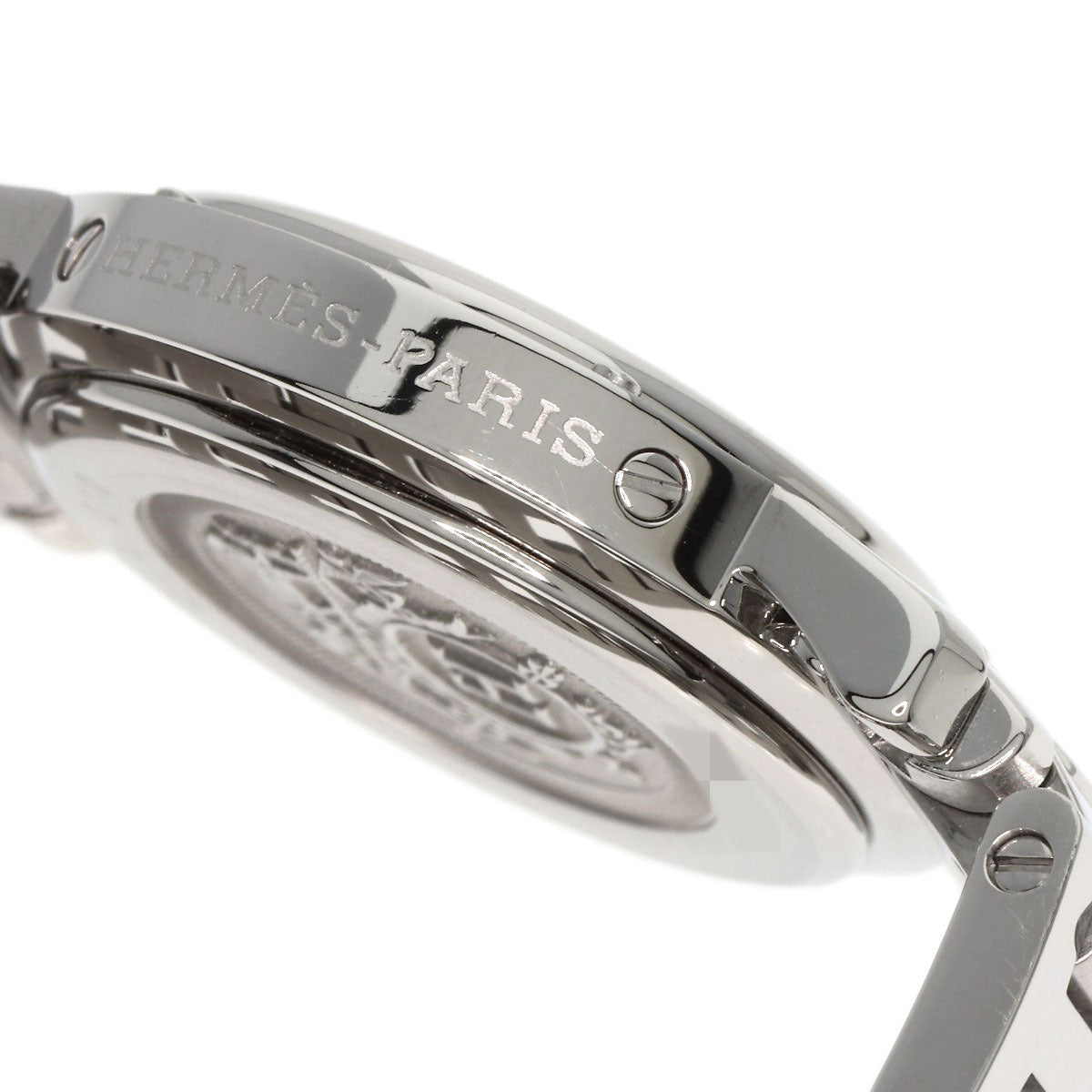 HERMES Watches Quartz CL4.210 Stainless Steel , Stainless Steel Silver Clipper Nacre White shell dial Women  d