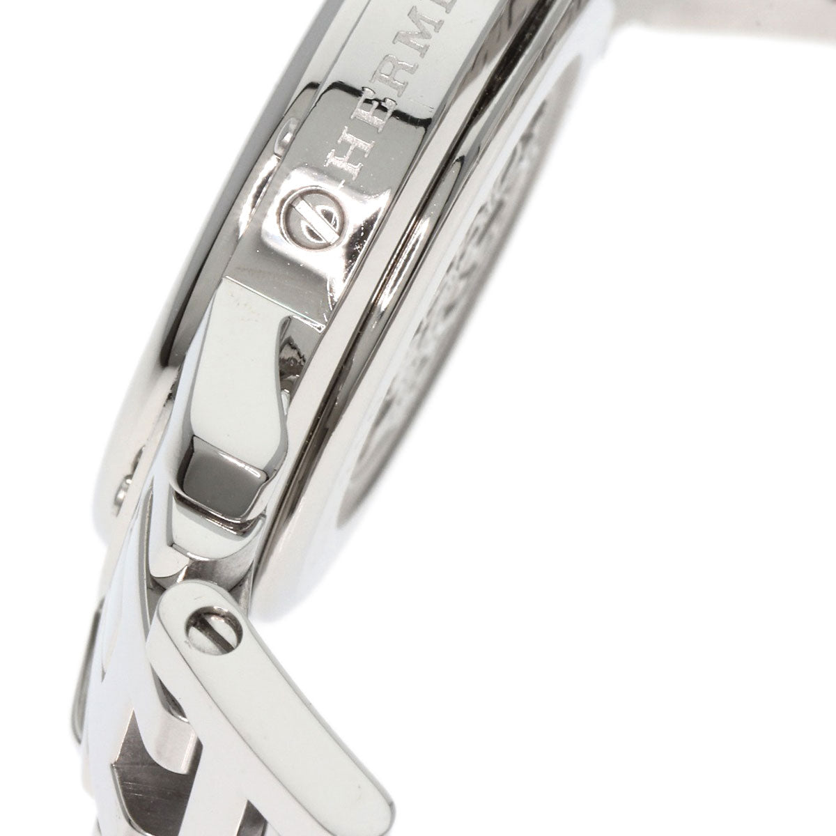 HERMES Watches Quartz CL4.210 Stainless Steel , Stainless Steel Silver Clipper Nacre White shell dial Women  d