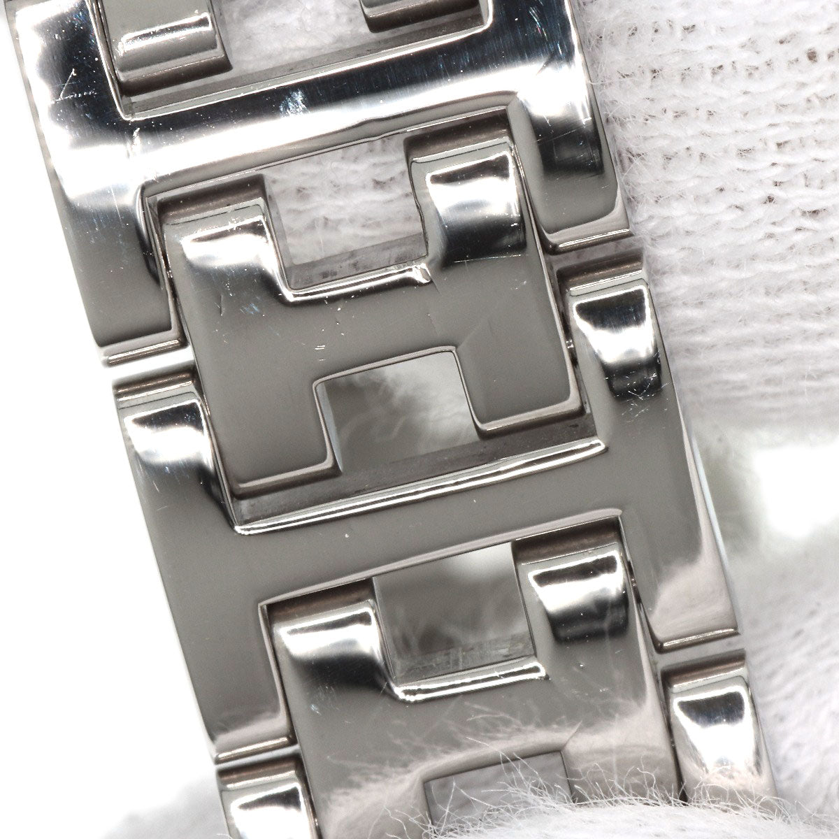 HERMES Watches Quartz CL4.210 Stainless Steel , Stainless Steel Silver Clipper Nacre White shell dial Women  d