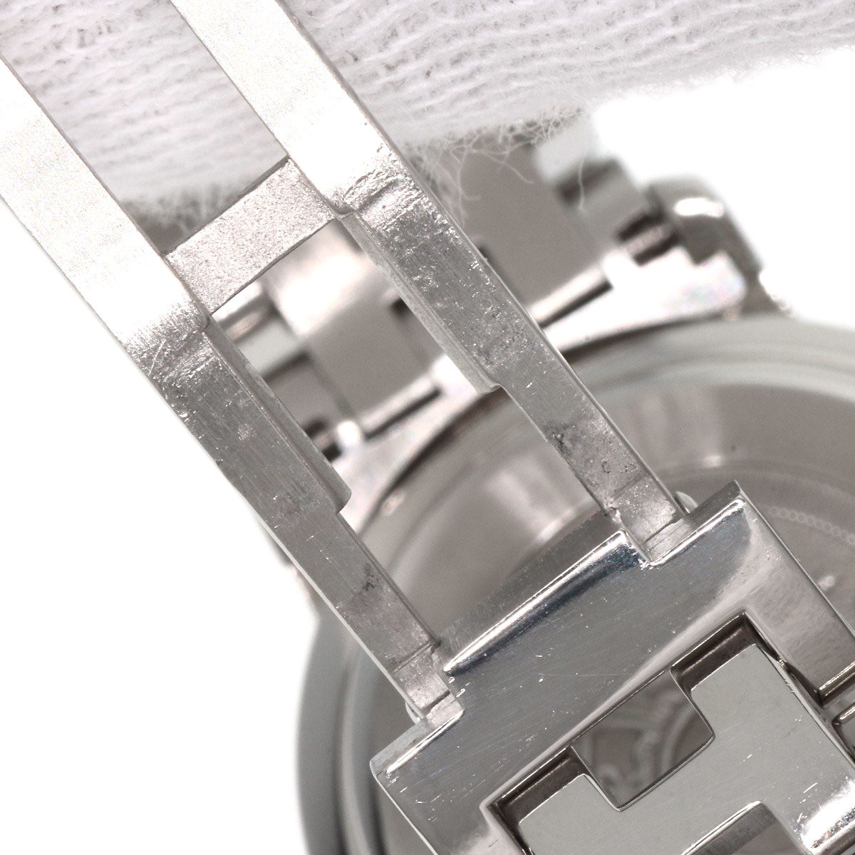 HERMES Watches Quartz CL4.210 Stainless Steel , Stainless Steel Silver Clipper Nacre White shell dial Women  d