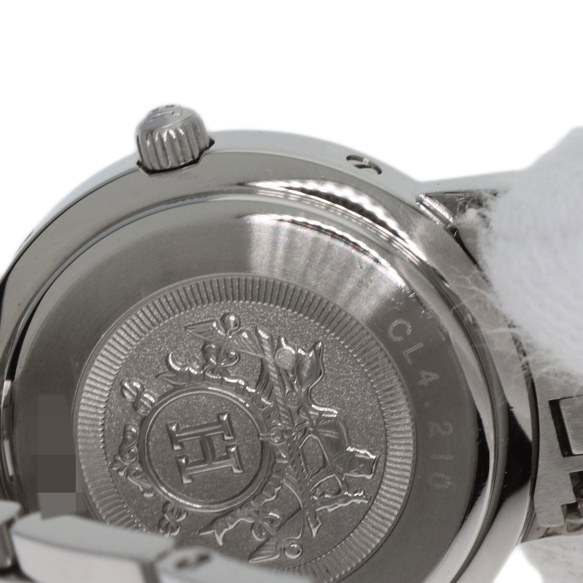 HERMES Watches Quartz CL4.210 Stainless Steel , Stainless Steel Silver Clipper Nacre White shell dial Women  d