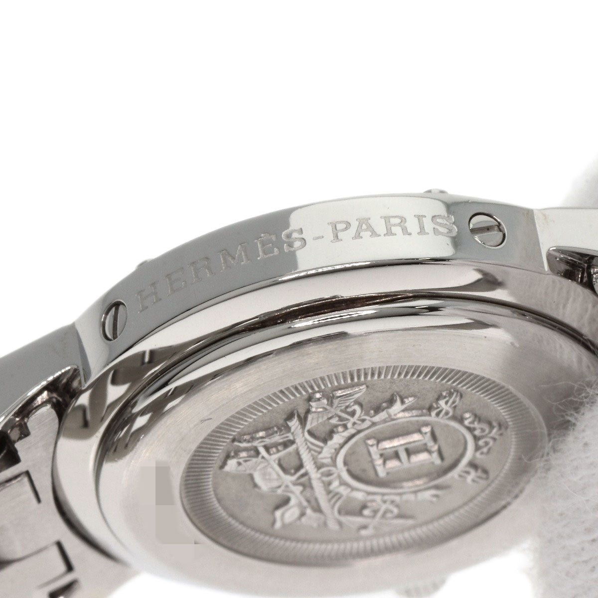 HERMES Watches Quartz CL4.210 Stainless Steel , Stainless Steel Silver Clipper Nacre White shell dial Women  d