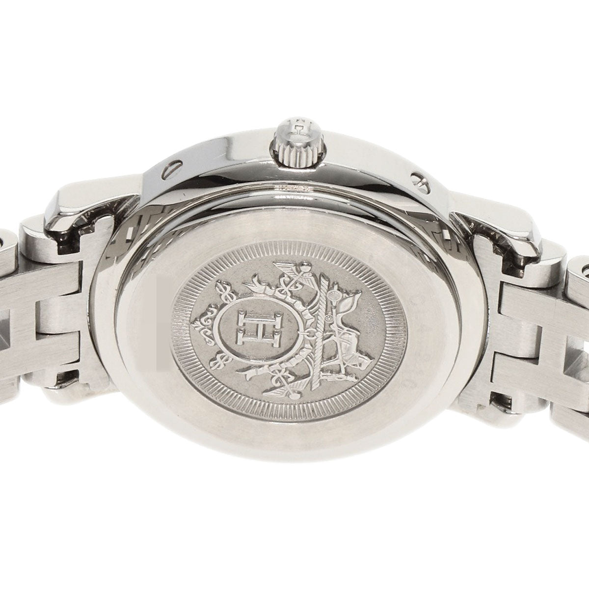 HERMES Watches Quartz CL4.210 Stainless Steel , Stainless Steel Silver Clipper Nacre White shell dial Women  d