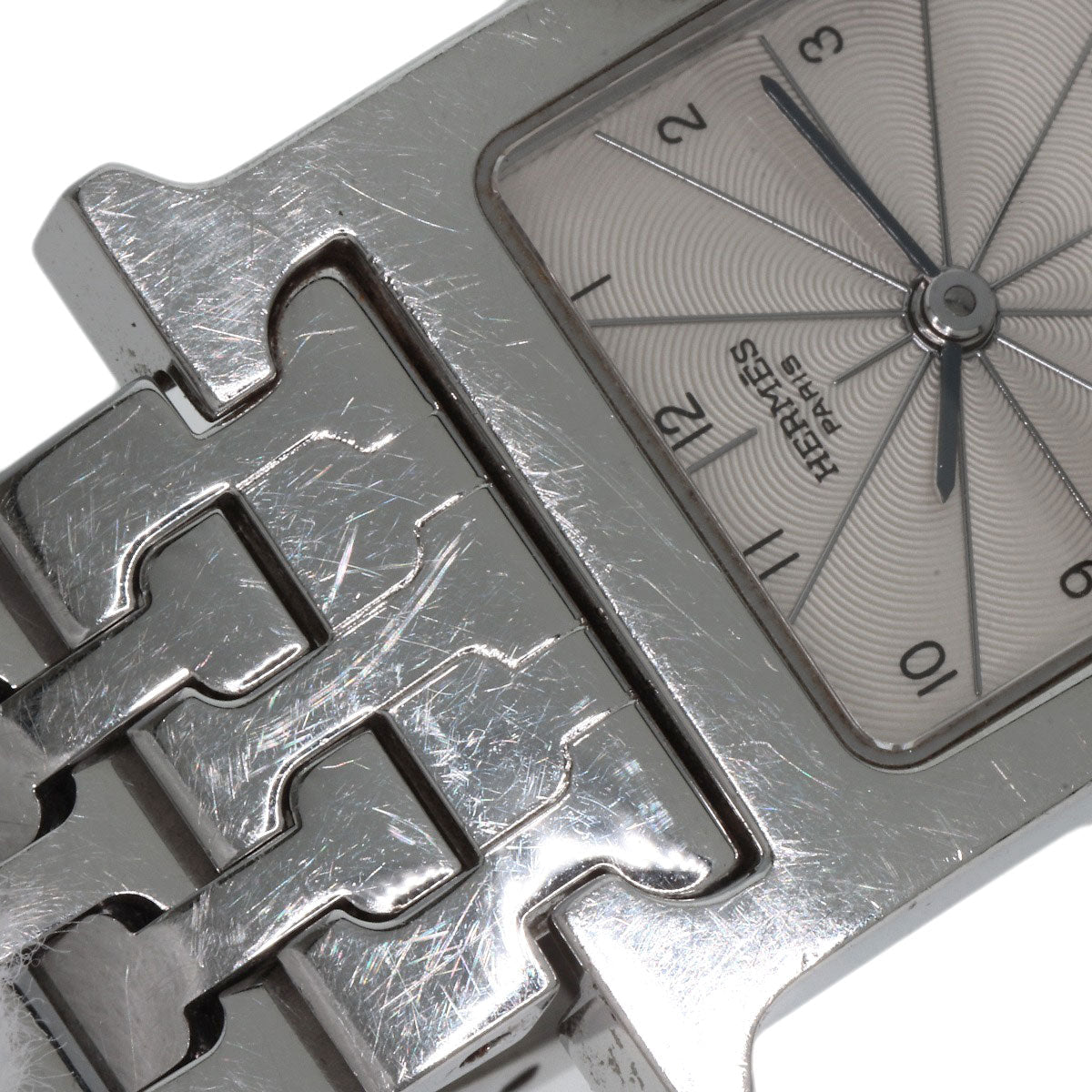 HERMES Watches Quartz HH1.210 Stainless Steel , Stainless Steel Silver H watch Silver dial Women  d