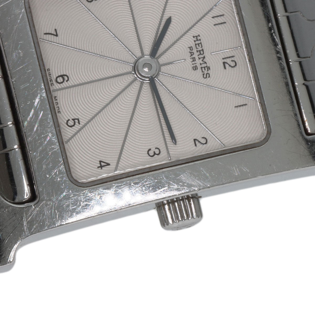 HERMES Watches Quartz HH1.210 Stainless Steel , Stainless Steel Silver H watch Silver dial Women  d