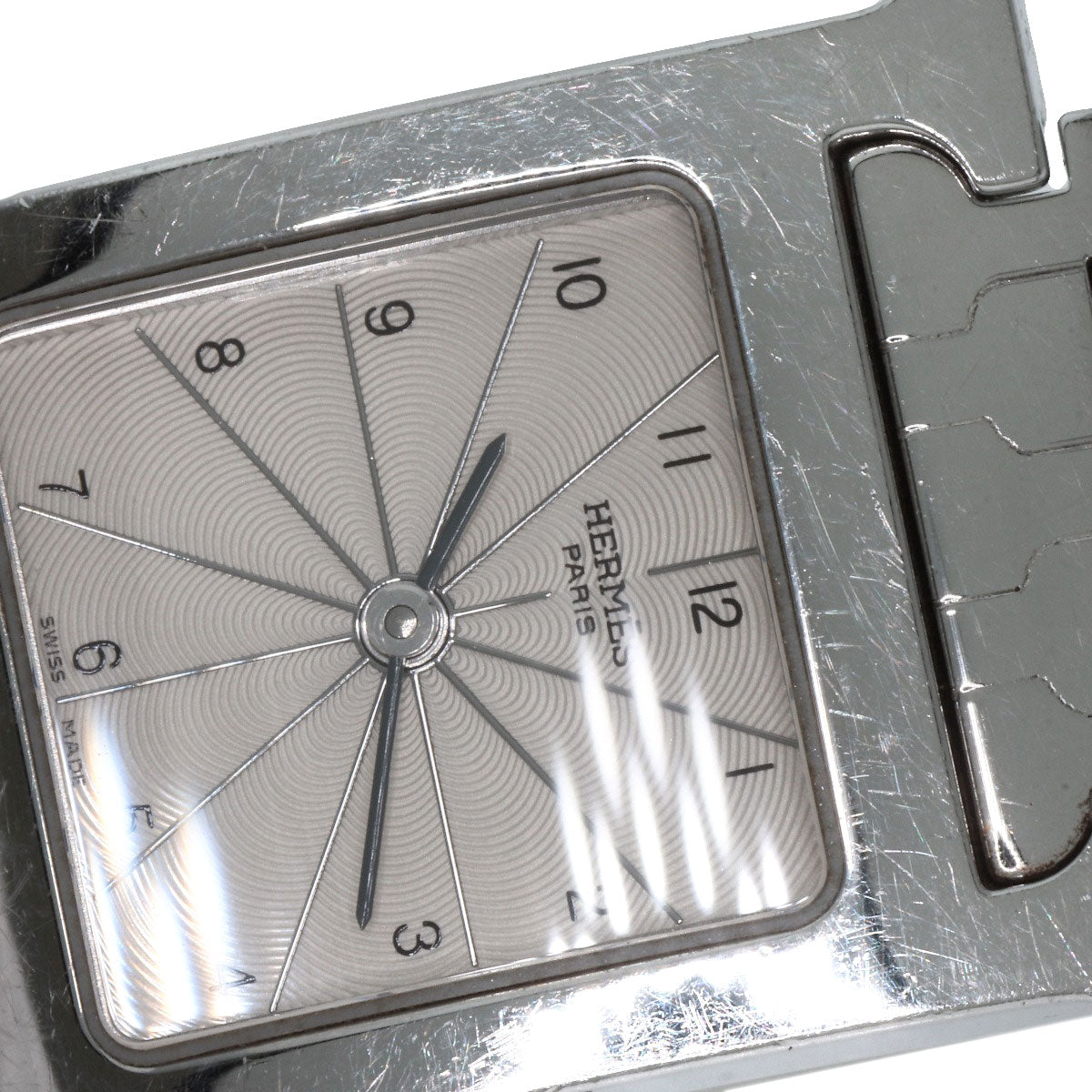 HERMES Watches Quartz HH1.210 Stainless Steel , Stainless Steel Silver H watch Silver dial Women  d