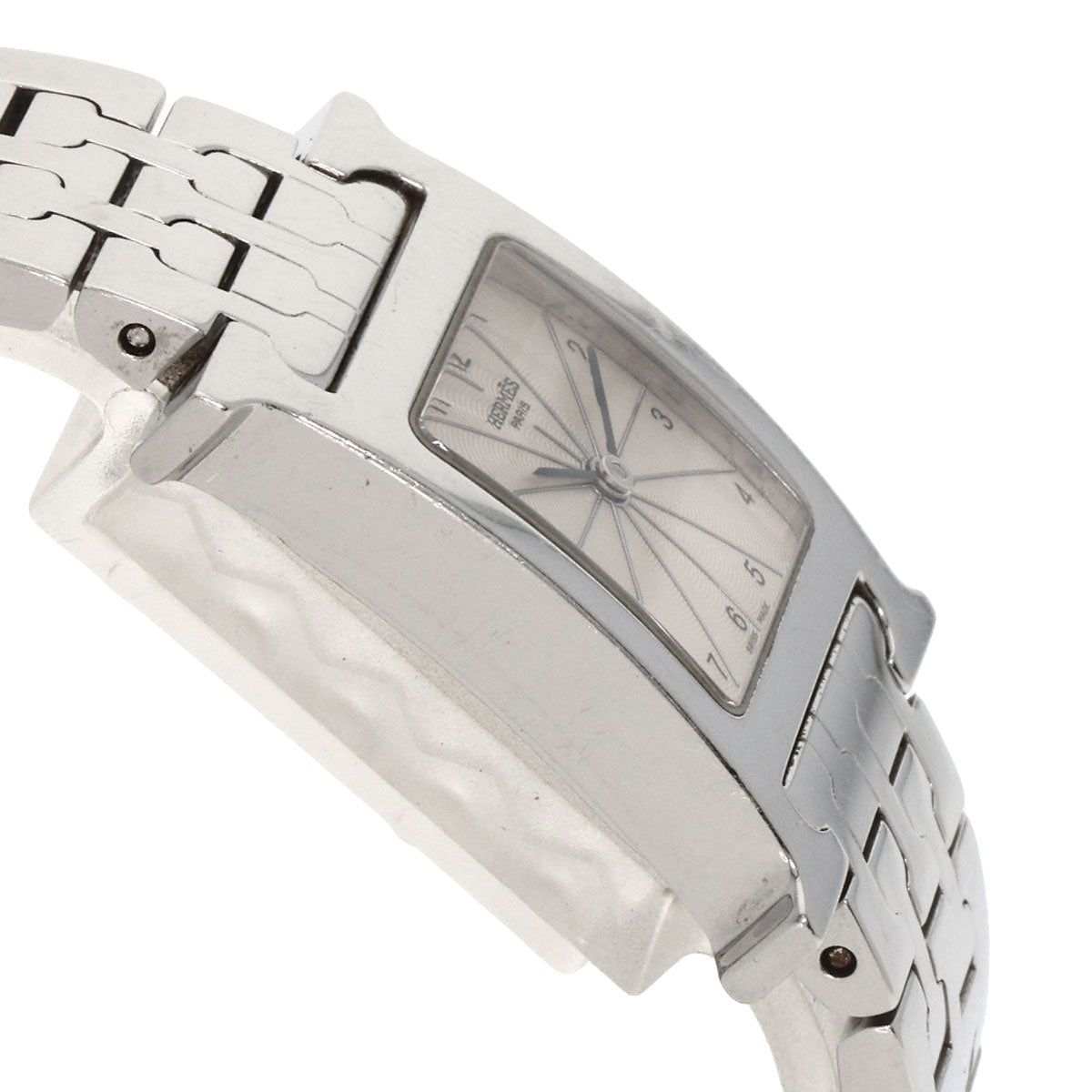 HERMES Watches Quartz HH1.210 Stainless Steel , Stainless Steel Silver H watch Silver dial Women  d