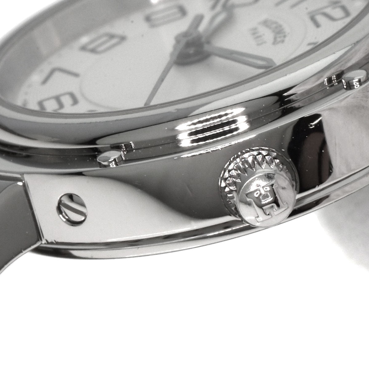 HERMES Watches Quartz CP1.210 Stainless Steel , Stainless Steel Silver Clipper Classic Silver dial Women  d