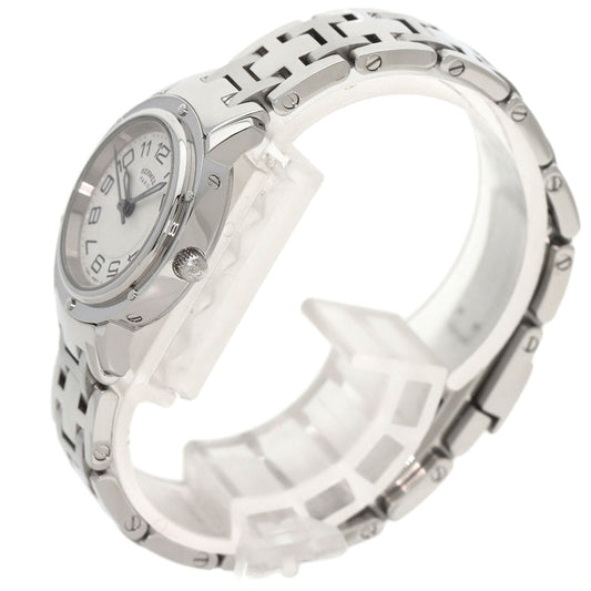HERMES Watches Quartz CP1.210 Stainless Steel , Stainless Steel Silver Clipper Classic Silver dial Women  d