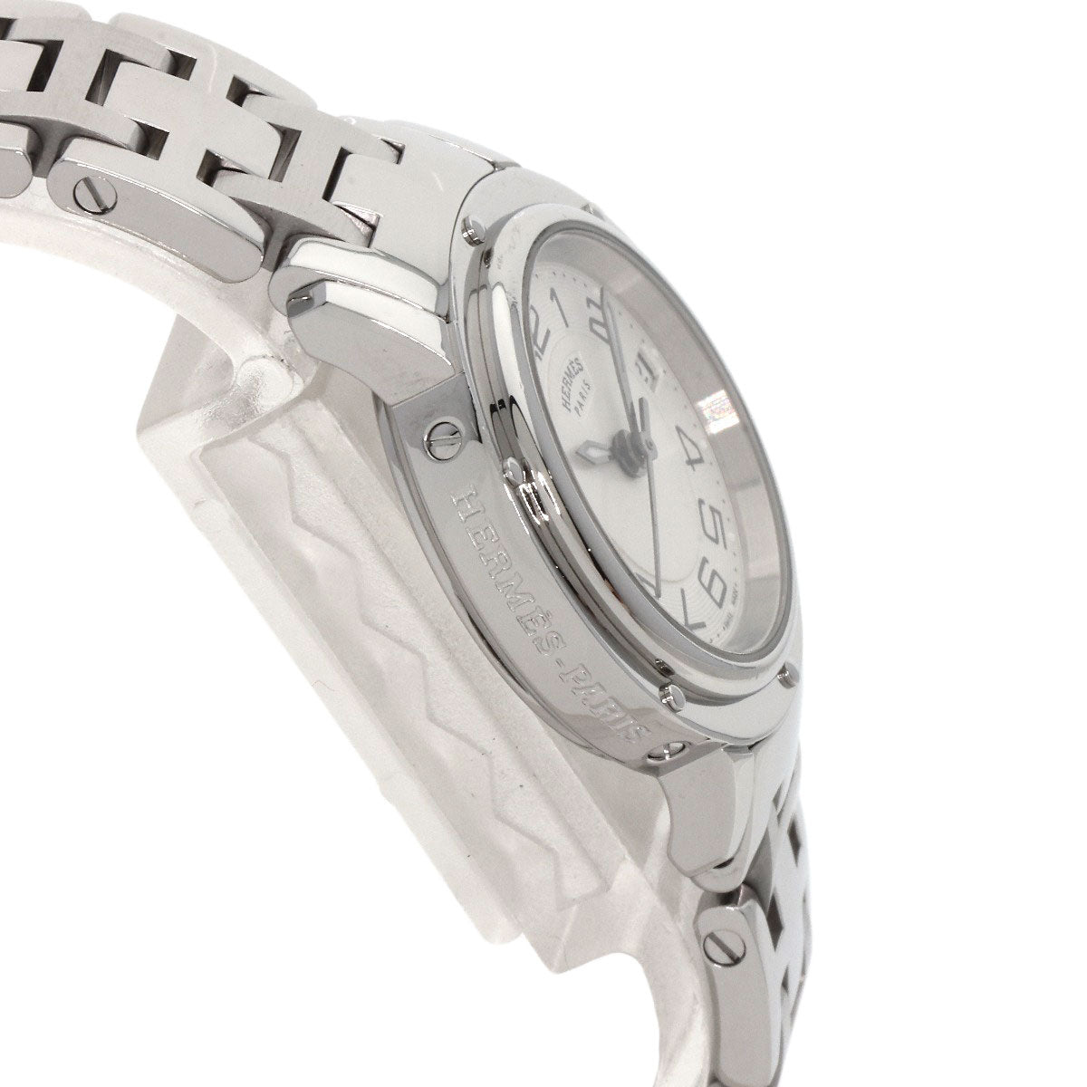 HERMES Watches Quartz CP1.210 Stainless Steel , Stainless Steel Silver Clipper Classic Silver dial Women  d