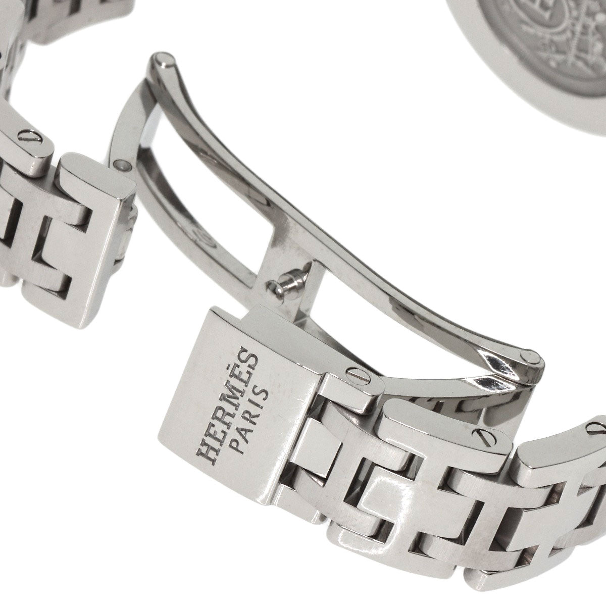 HERMES Watches Quartz CP1.210 Stainless Steel , Stainless Steel Silver Clipper Classic Silver dial Women  d