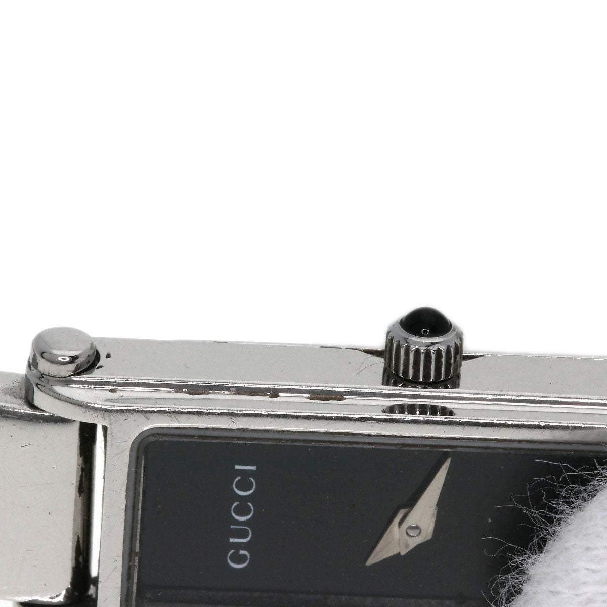 GUCCI Watches Quartz Stainless Steel , Stainless Steel Silver 1500L black dial Women  d