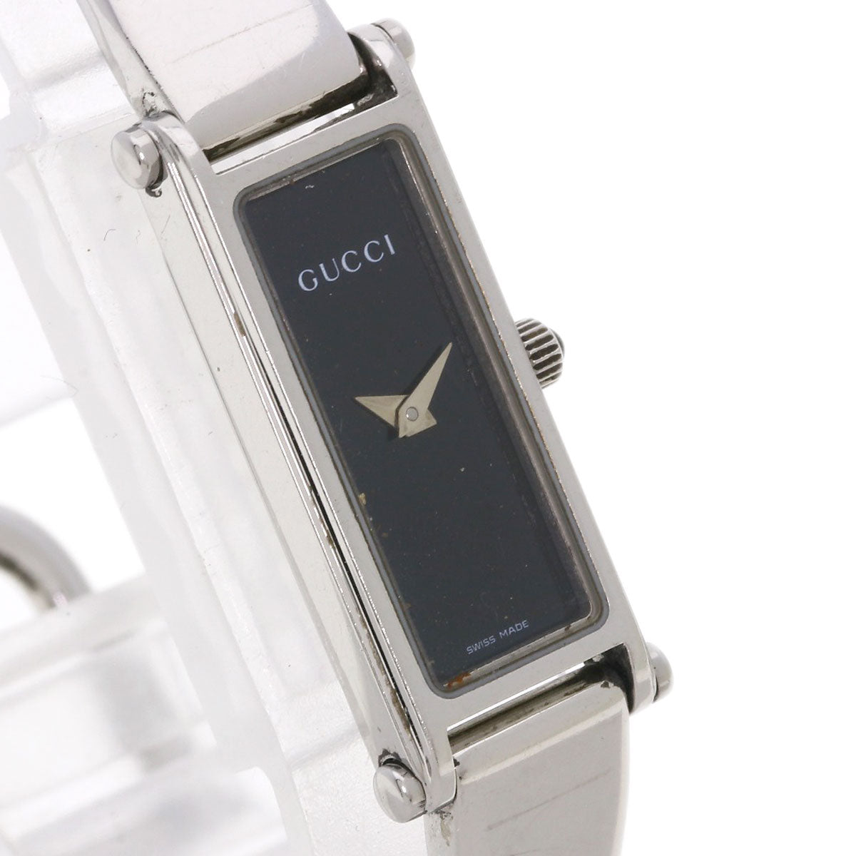 GUCCI Watches Quartz Stainless Steel , Stainless Steel Silver 1500L black dial Women  d