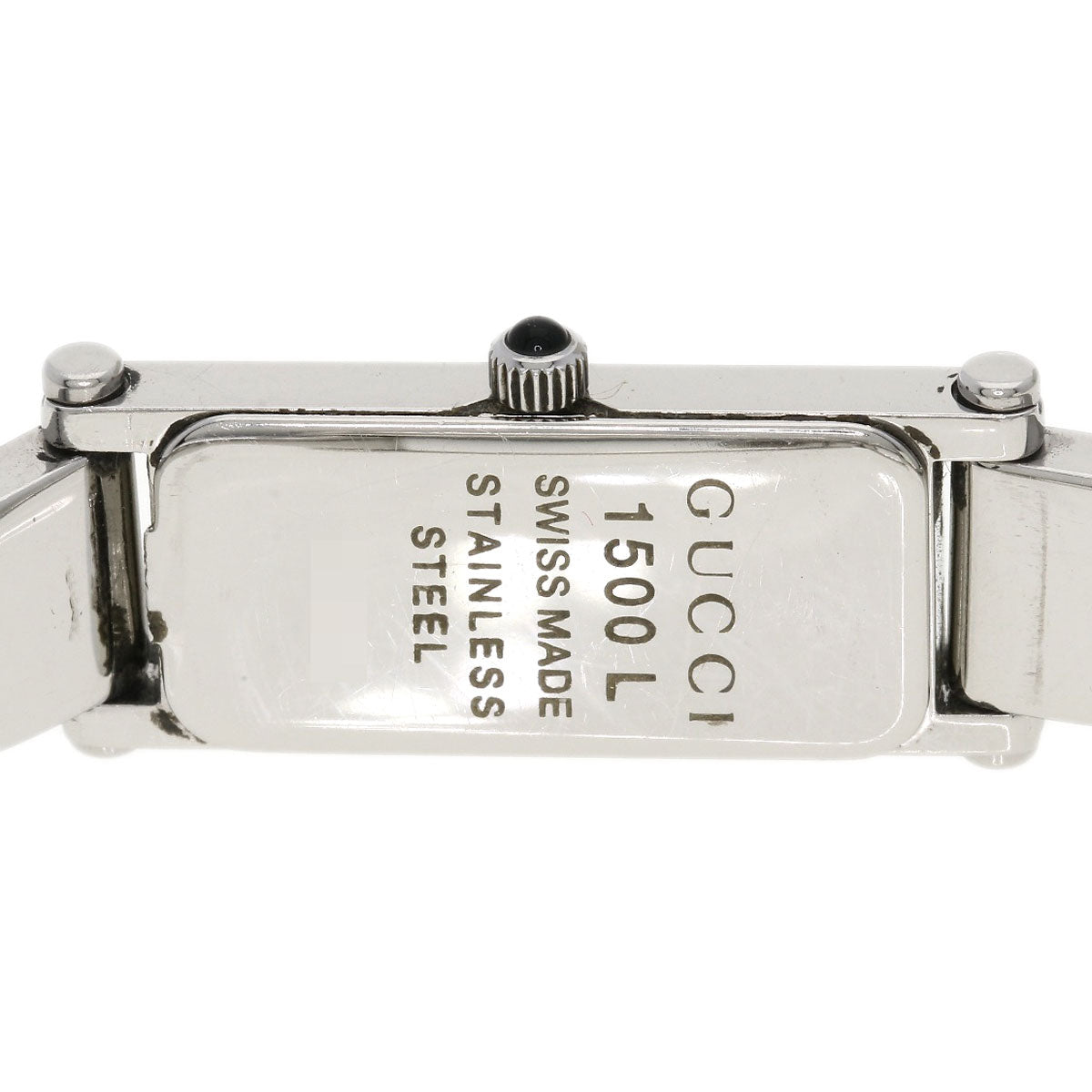 GUCCI Watches Quartz Stainless Steel , Stainless Steel Silver 1500L black dial Women  d
