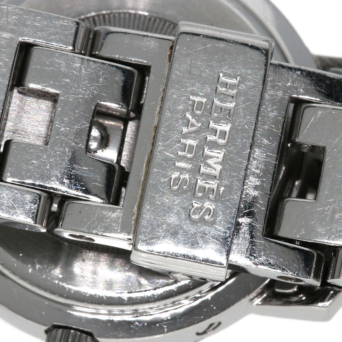 HERMES Watches Quartz CL4.210 Stainless Steel , Stainless Steel Silver Clipper Nacre White shell dial Women  d