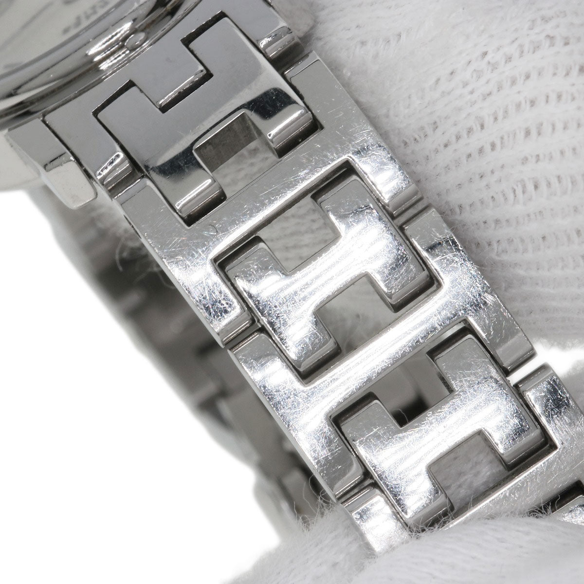HERMES Watches Quartz CL4.210 Stainless Steel , Stainless Steel Silver Clipper Nacre White shell dial Women  d