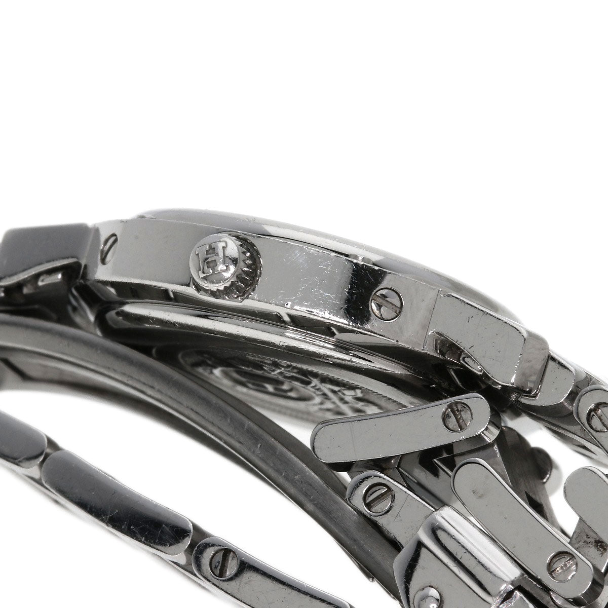 HERMES Watches Quartz CL4.210 Stainless Steel , Stainless Steel Silver Clipper Nacre White shell dial Women  d