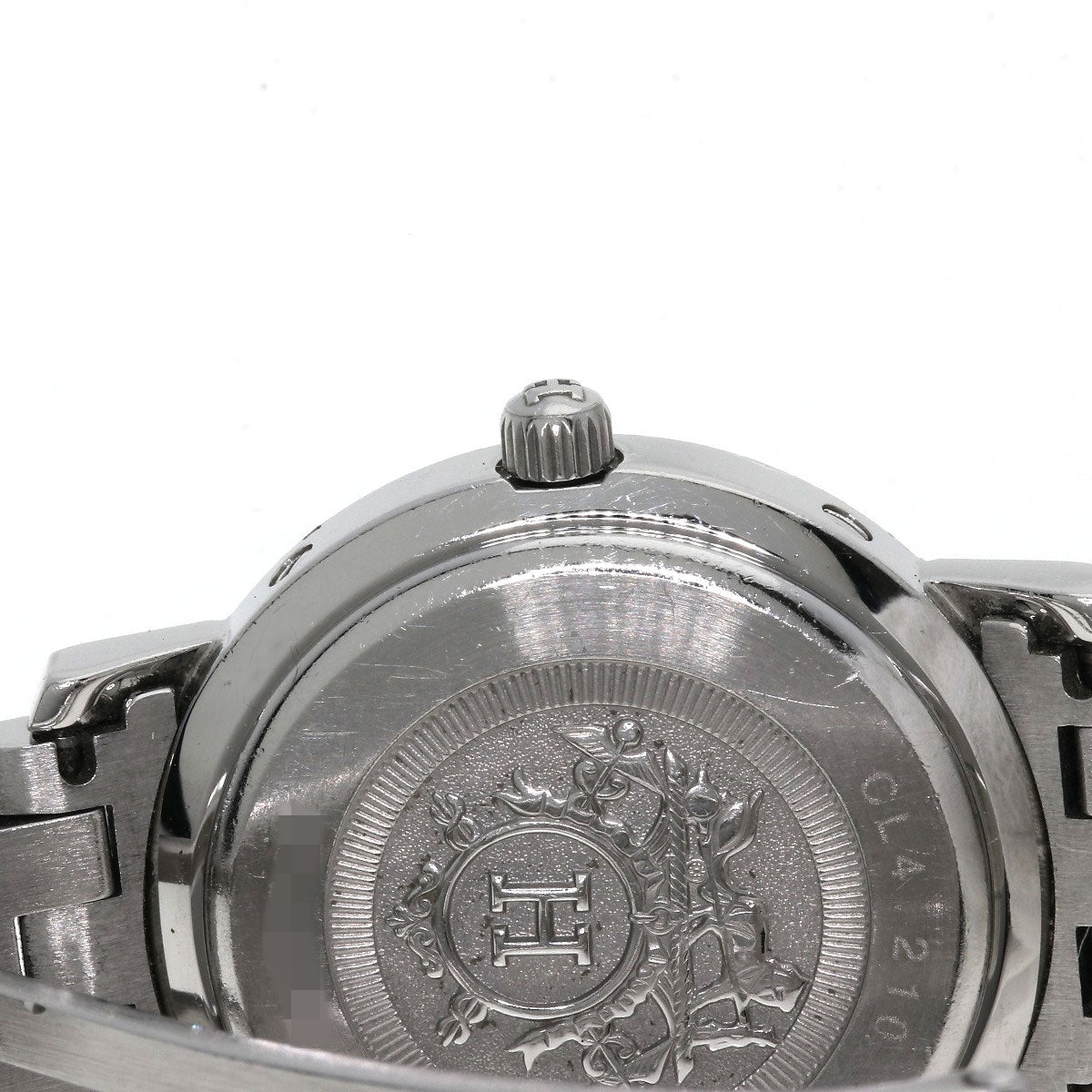 HERMES Watches Quartz CL4.210 Stainless Steel , Stainless Steel Silver Clipper Nacre White shell dial Women  d