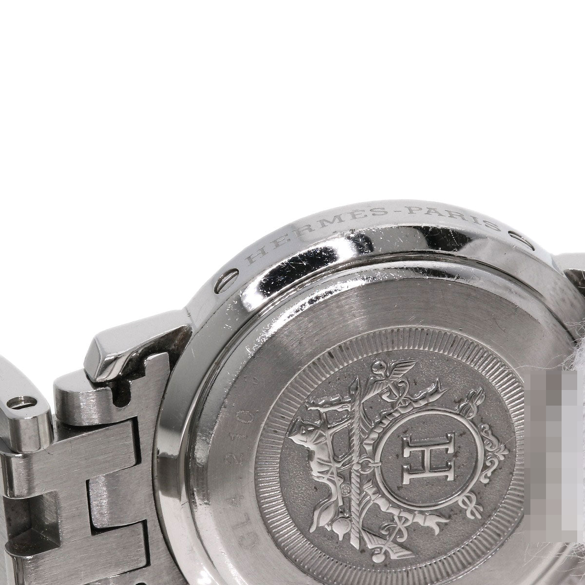 HERMES Watches Quartz CL4.210 Stainless Steel , Stainless Steel Silver Clipper Nacre White shell dial Women  d