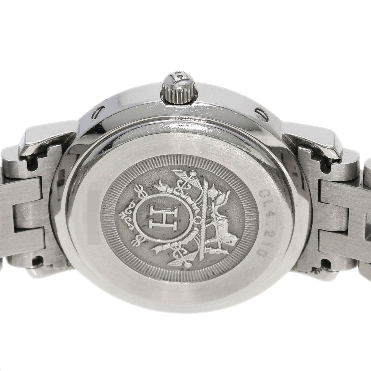 HERMES Watches Quartz CL4.210 Stainless Steel , Stainless Steel Silver Clipper Nacre White shell dial Women  d