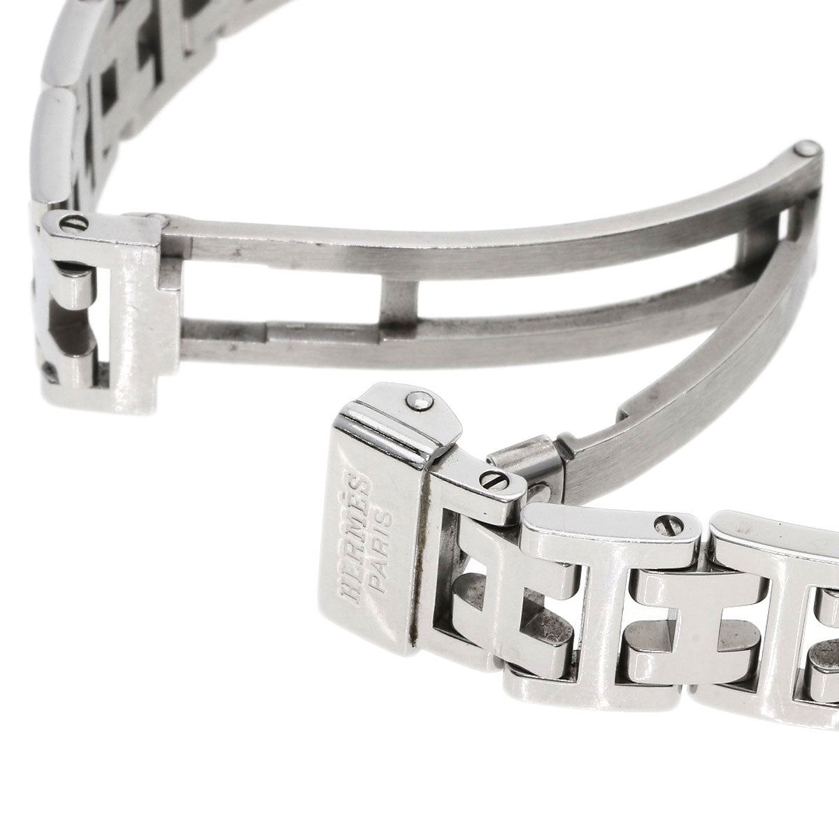 HERMES Watches Quartz CL4.210 Stainless Steel , Stainless Steel Silver Clipper Nacre White shell dial Women  d