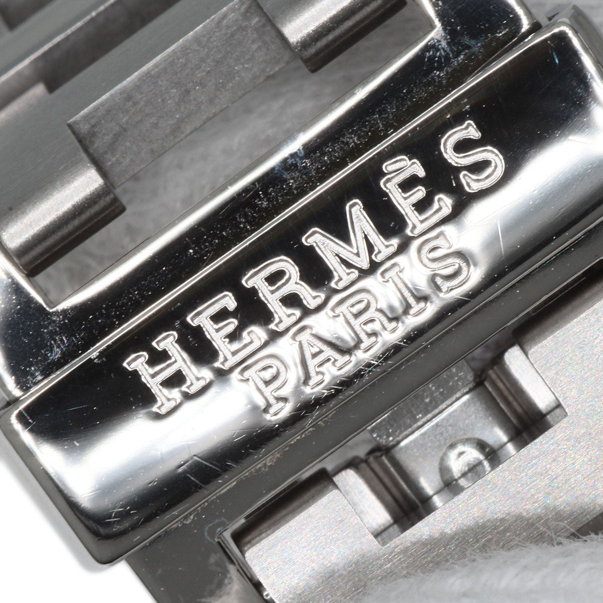 HERMES Watches Quartz CL1.910 Stainless Steel , Stainless Steel Silver Clipper Chronograph white dial mens  d