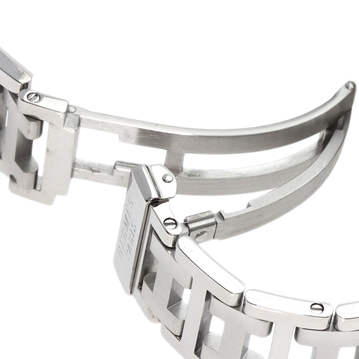 HERMES Watches Quartz CL1.910 Stainless Steel , Stainless Steel Silver Clipper Chronograph white dial mens  d