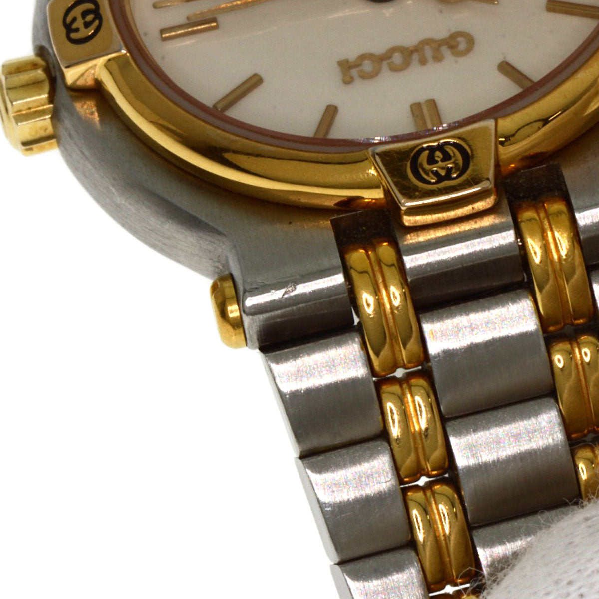 GUCCI Watches Quartz 9000L Stainless Steel , SSxGP , Gold Plated gold Round face Ivory dial Women  d