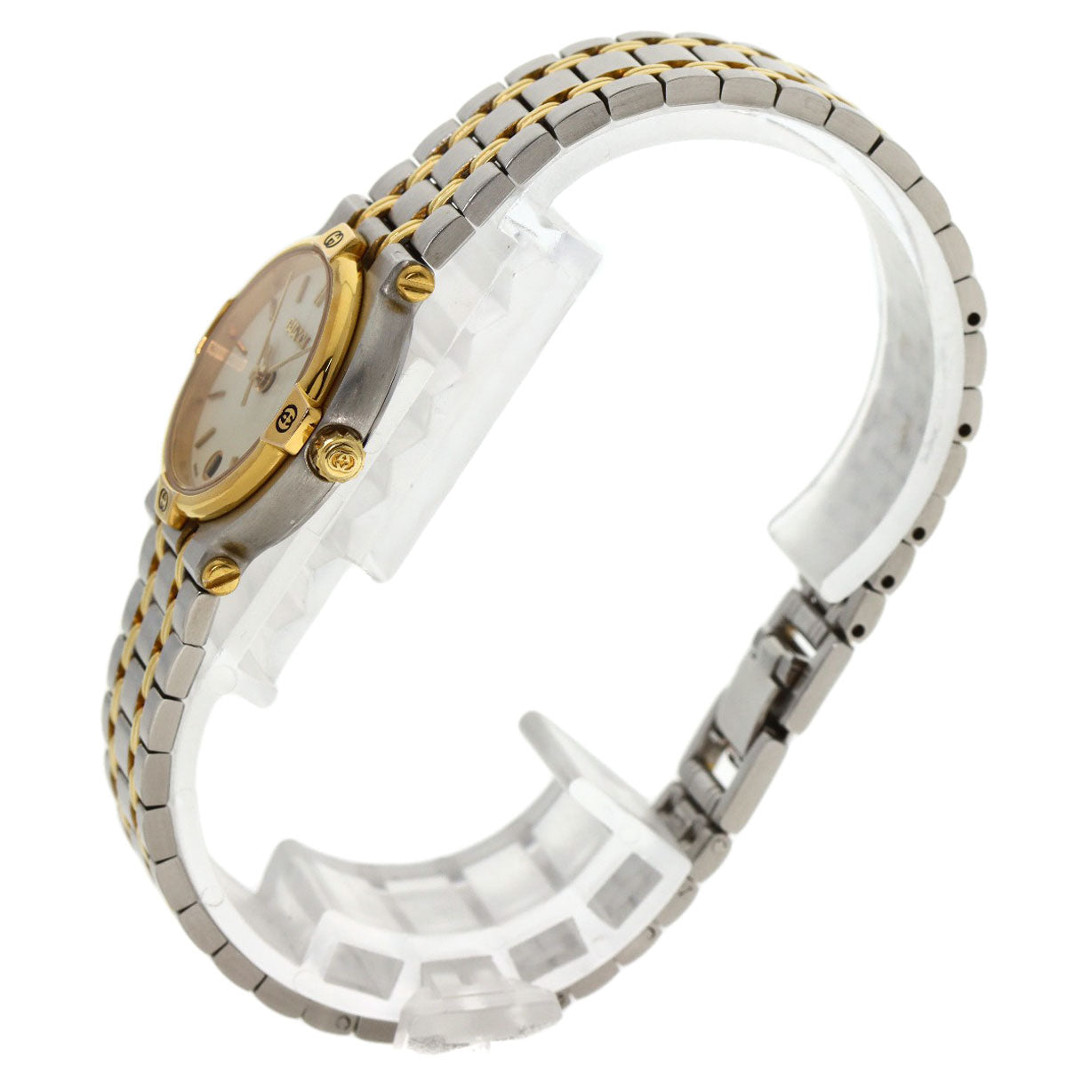 GUCCI Watches Quartz 9000L Stainless Steel , SSxGP , Gold Plated gold Round face Ivory dial Women  d