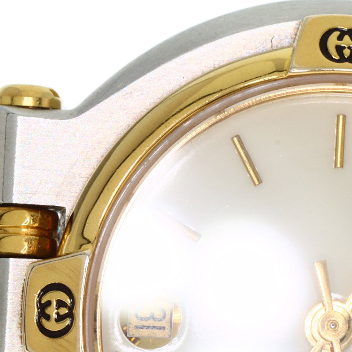 GUCCI Watches Quartz 9000L Stainless Steel , SSxGP , Gold Plated gold Round face Ivory dial Women  d