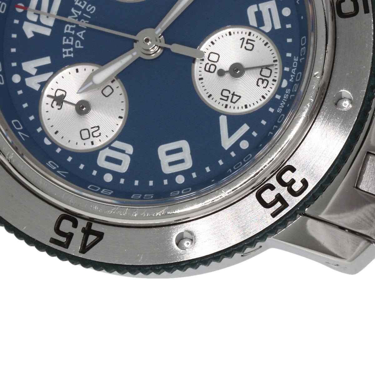 HERMES Watches Quartz CL2.317 Stainless Steel , Stainless Steel Silver Clipper diver blue dial Boys  d