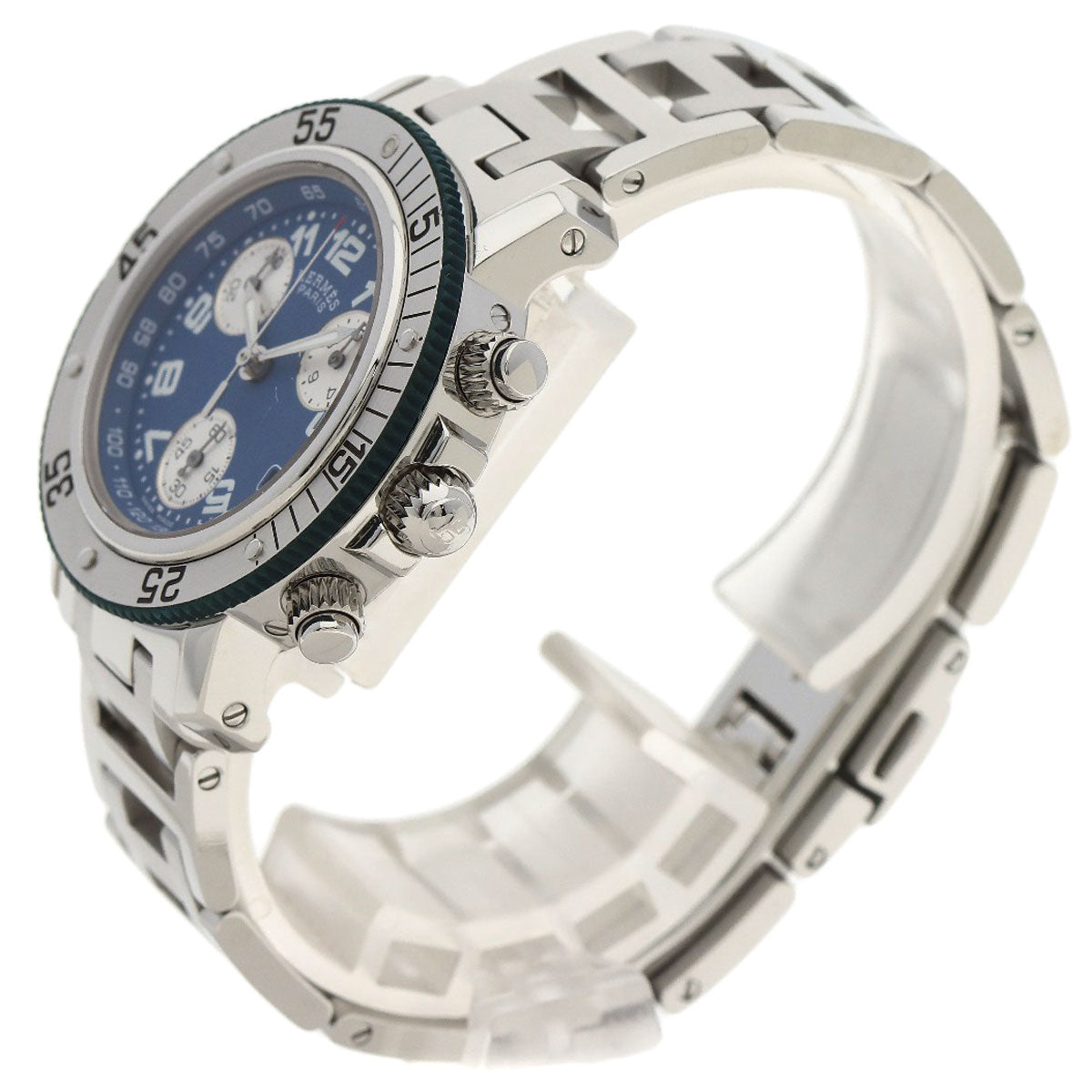 HERMES Watches Quartz CL2.317 Stainless Steel , Stainless Steel Silver Clipper diver blue dial Boys  d