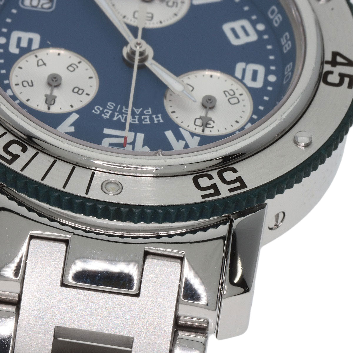 HERMES Watches Quartz CL2.317 Stainless Steel , Stainless Steel Silver Clipper diver blue dial Boys  d