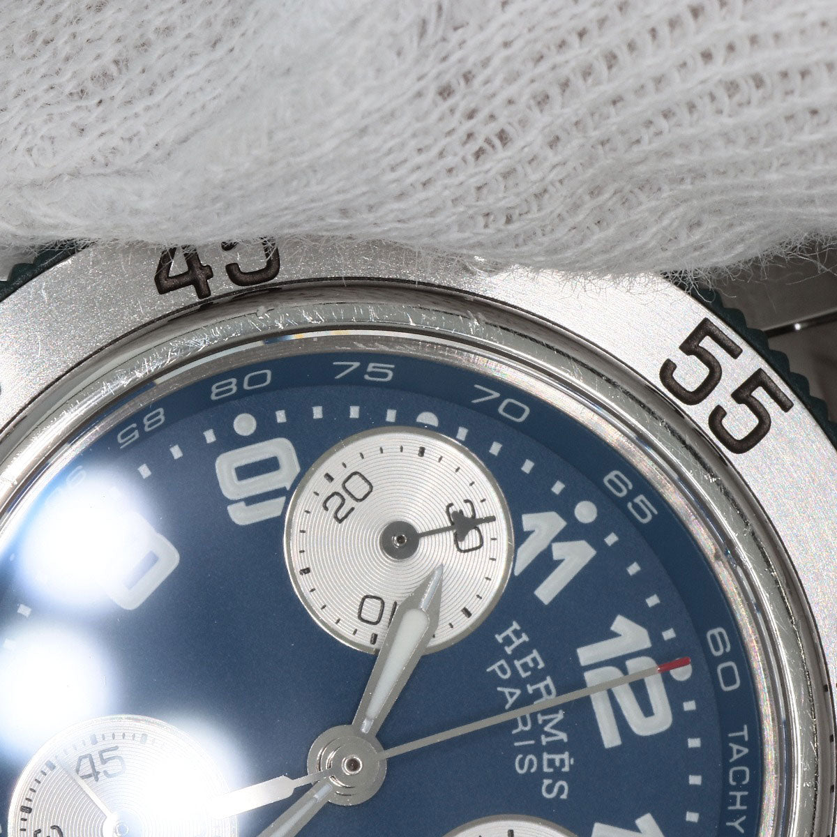 HERMES Watches Quartz CL2.317 Stainless Steel , Stainless Steel Silver Clipper diver blue dial Boys  d
