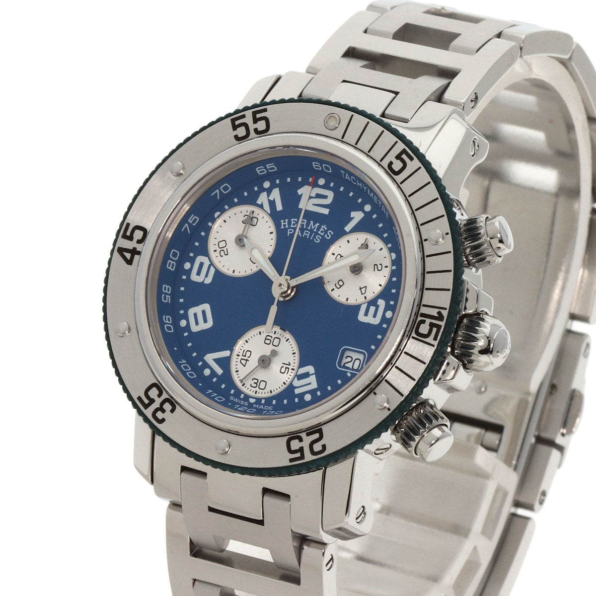 HERMES Watches Quartz CL2.317 Stainless Steel , Stainless Steel Silver Clipper diver blue dial Boys  d