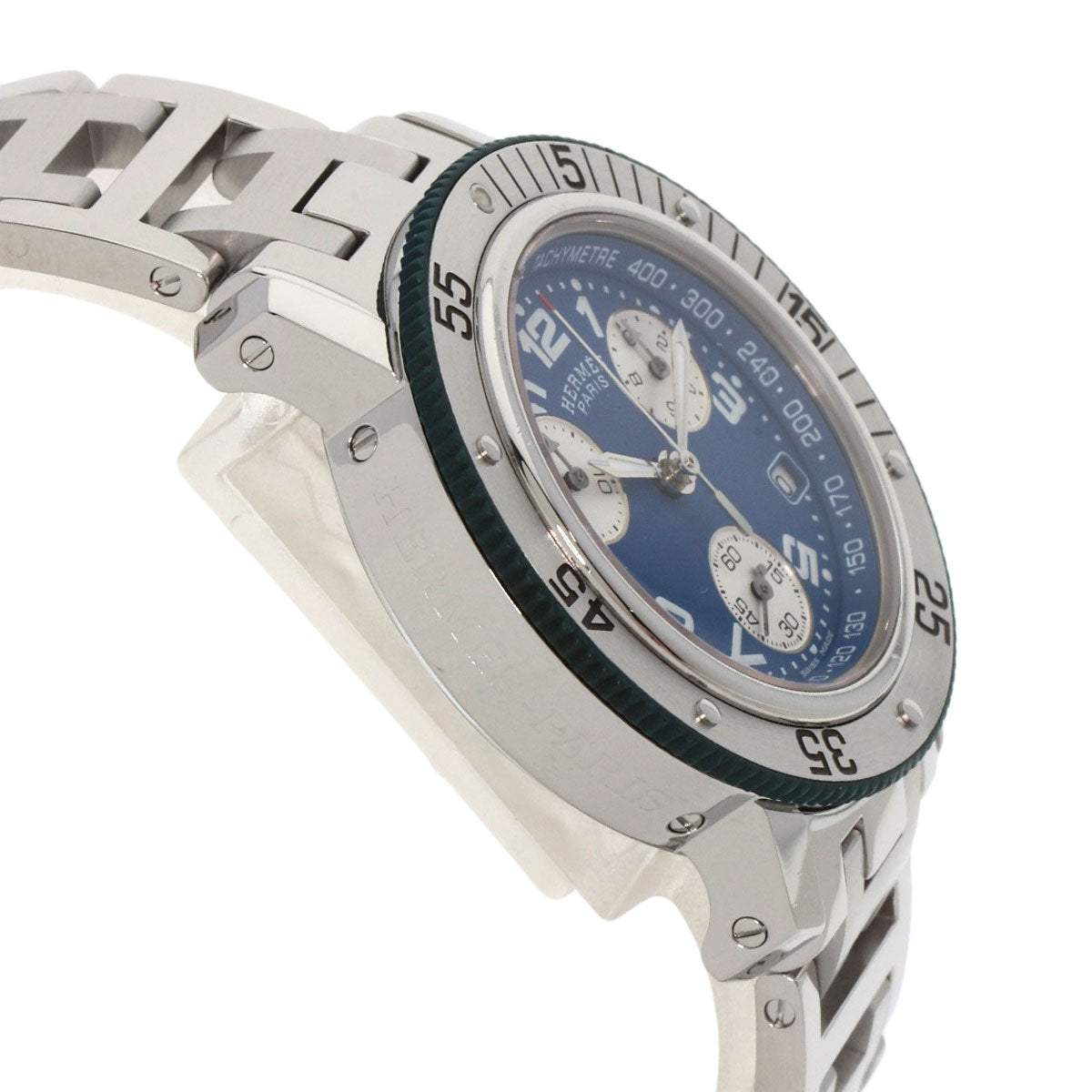 HERMES Watches Quartz CL2.317 Stainless Steel , Stainless Steel Silver Clipper diver blue dial Boys  d