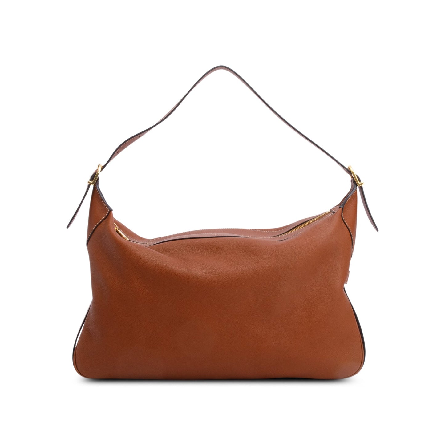 Celine 2023 Brown Supple Calfskin Leather Large Romy Hobo Bag