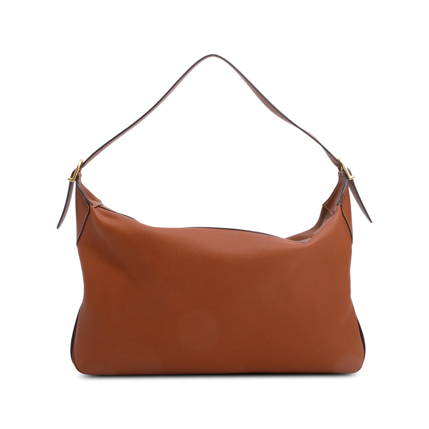 Celine 2023 Brown Supple Calfskin Leather Large Romy Hobo Bag
