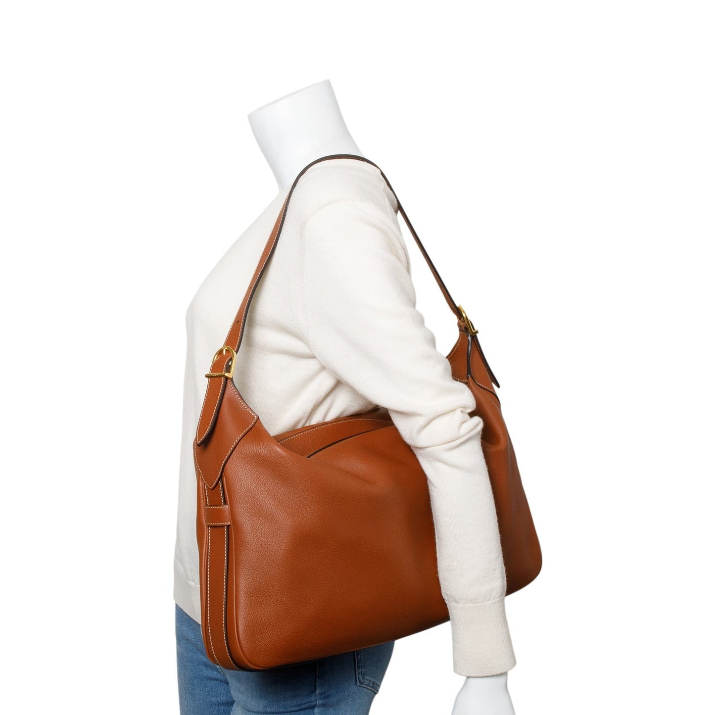 Celine 2023 Brown Supple Calfskin Leather Large Romy Hobo Bag