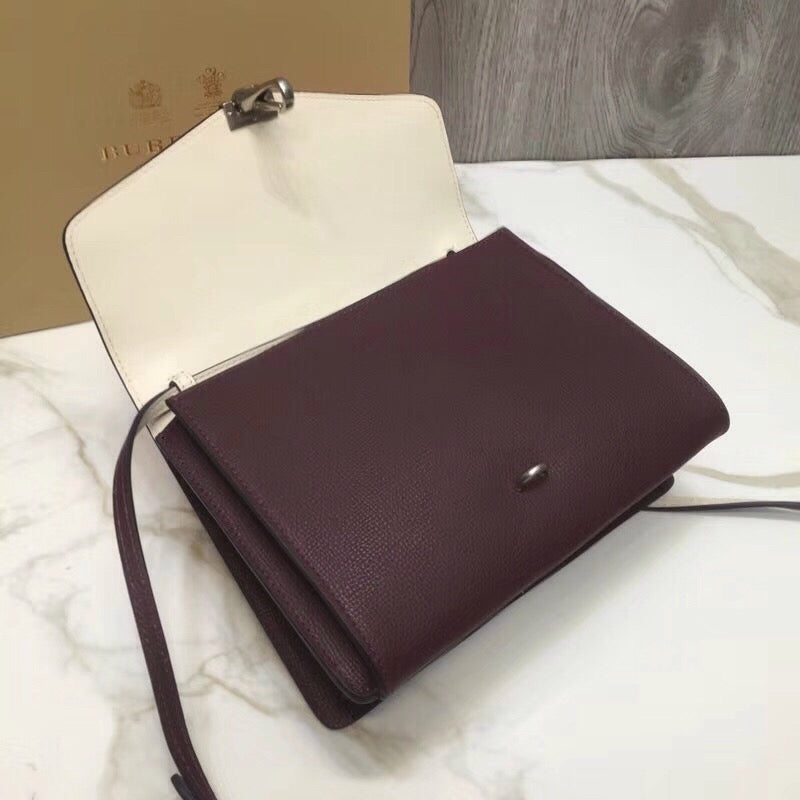 Top Quality Small Macken Colorblock Crossbody Brown/White Bag For Women, Bags 9.5in/24cm