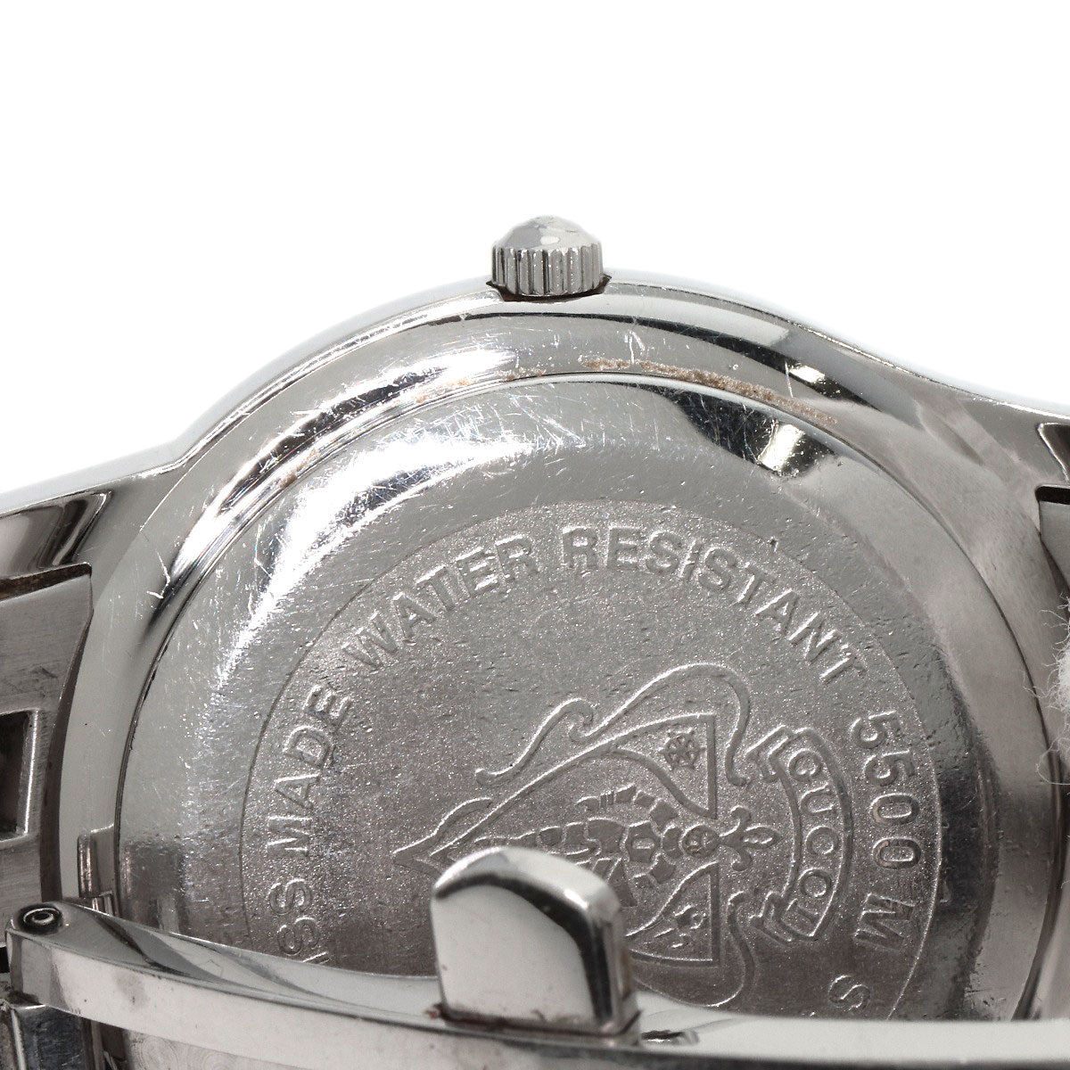GUCCI Watches Quartz 5500M Stainless Steel , Stainless Steel Silver Round face Silver dial mens  d