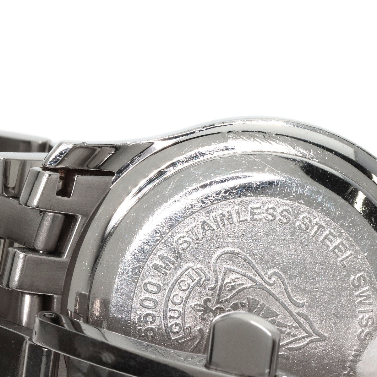 GUCCI Watches Quartz 5500M Stainless Steel , Stainless Steel Silver Round face Silver dial mens  d