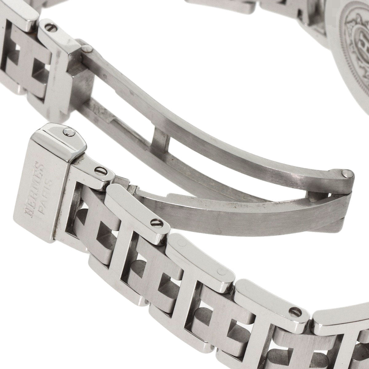 HERMES Watches Quartz PU2.210 Stainless Steel , Stainless Steel Silver Pullman white dial Women  d