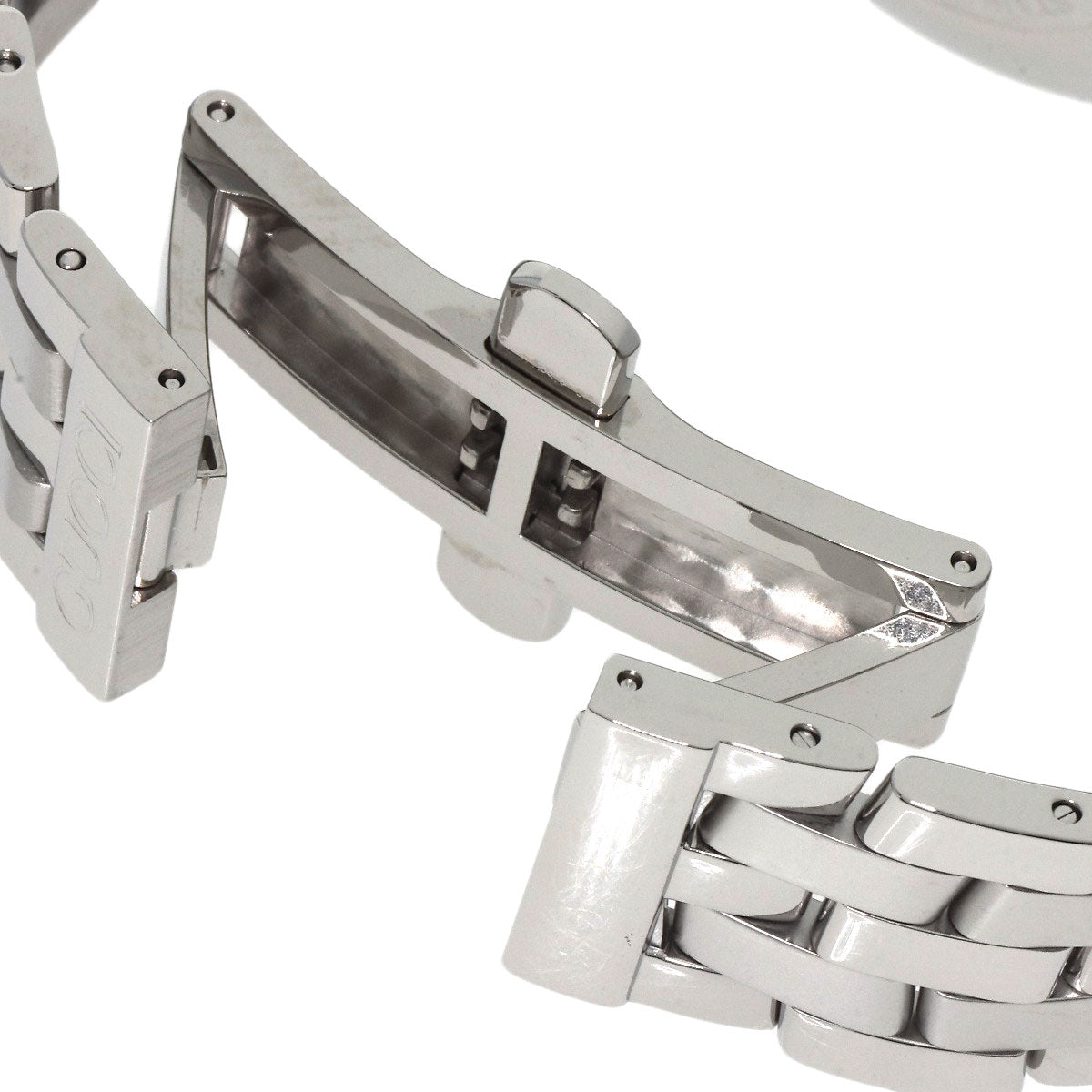 GUCCI Watches Quartz 5500M Stainless Steel , Stainless Steel Silver Round face Silver dial mens  d